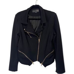 Blank NYC Black and Rosegold Moto Jacket “Psycopath Ponte Moto Jacket” size M
